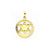 Solid Etched Star of David Charm in 14k Gold