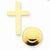 14k Gold Polished Cross Tie Tac,