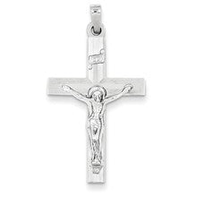 14k White Gold INRI Crucifix Charm hide-image