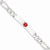 Sterling Silver Polished Medical Figaro Anchor Link Id Bracelet