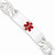 Sterling Silver Polished Medical Anchor Link Id Bracelet