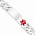 Sterling Silver Polished Medical Curb Link Id Bracelet