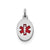 Medical Jewelry Charm in Sterling Silver