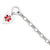 Sterling Silver Engraveable Enameled Heart Medical Id Bracelet
