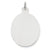 14k White Gold Plain .035 Gauge Oval Engravable Disc Charm hide-image