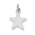 14k White Gold Plain .013 Gauge Engravable Star Charm hide-image