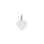 Plain .009 Gauge Engravable Heart Charm in 14k White Gold