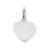 14k White Gold Plain .011 Gauge Engravable Heart Charm hide-image