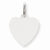 14k White Gold Plain .018 Gauge Engravable Heart Charm hide-image