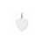 Plain .009 Gauge Engravable Heart Charm in 14k White Gold