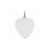 Plain .035 Gauge Engravable Heart Charm in 14k White Gold