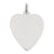 14k White Gold Plain .027 Gauge Engravable Heart Charm hide-image