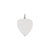 Plain .027 Gauge Engravable Heart Charm in 14k White Gold