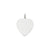 Plain .027 Gauge Engravable Heart Charm in 14k White Gold