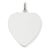 14k White Gold Plain .035 Gauge Engravable Heart Charm hide-image