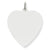 14k White Gold Plain .035 Gauge Engravable Heart Charm hide-image