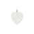 Plain .013 Gauge Engravable Heart Charm in 14k White Gold