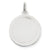 14k White Gold Etched Design .018 Gauge Round Engravable Charm hide-image