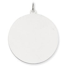 14k White Gold Plain .027 Gauge Round Engravable Disc Charm hide-image