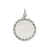 .013 Gauge Round Engravable Disc with Rope Charm in 14k White Gold