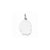 Plain Small Facing Right Engravable Boy Charm in 14k White Gold