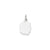 Plain Small Facing Right Engravable Girl Charm in 14k White Gold