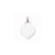 Small Engravable Heart Pendant Charm in 14k White Gold