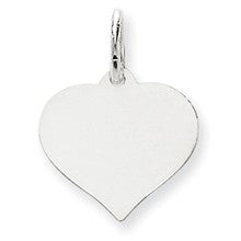 14k White Gold Heart Disc Charm hide-image