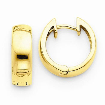14k Yellow Gold Hinged Hoop Earrings