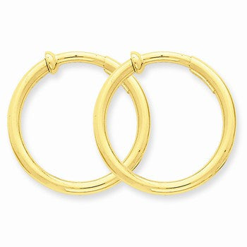 14k Yellow Gold Non-pierced Hoops Earrings