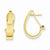 14k Yellow Gold Polished J-Hoop Omega Back Post Earrings