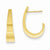 14k Yellow Gold Medium Polished J Hoop Earrings