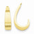 14k Yellow Gold Polished J-Hoop Earring Jackets
