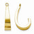14k Yellow Gold Polished J-Hoop Earring Jackets