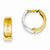 14k Yellow Gold Rhodium Hinged Hoop Earrings
