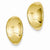 14k Yellow Gold Inverted Oval button Earrings