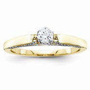 14k Yellow Gold Diamond Engagement Ring