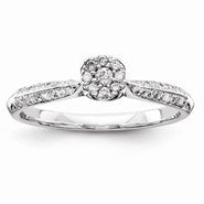 14k White Gold Diamond Engagement Ring