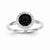 14k White Gold Diamond & Sapphire Circle Ring