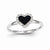 14k White Gold Diamond & Sapphire Heart Ring