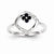 14k White Gold Diamond & Sapphire Ring