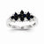 14k White Gold Diamond & Sapphire Ring