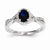14k White Gold Diamond & Sapphire Ring
