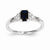 14k White Gold Diamond & Sapphire Ring