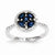 14k White Gold Diamond & Sapphire Circle Ring