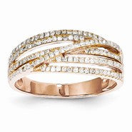 14k Rose Gold Diamond Ring