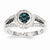 14k White Gold Blue Diamond Ring