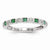 14k White Gold Diamond & Emerald Ring