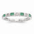 14k White Gold Diamond & Emerald Ring