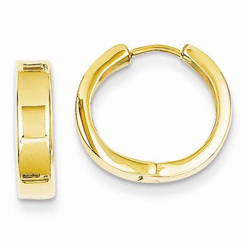 14k Yellow Gold Hinged Hoop Earrings